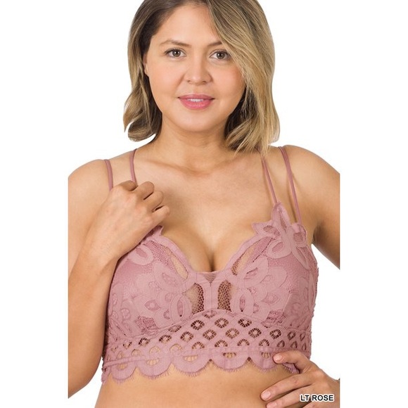NEW! PLUS SIZE! Zenana Adeline Crochet Lace Bralette - Picture 4 of 11